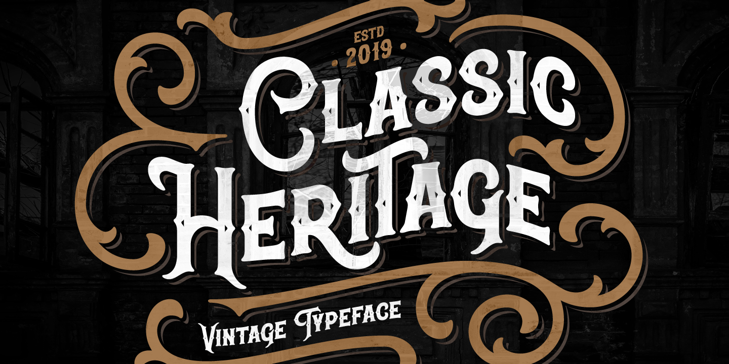 Beispiel einer Classic Heritage-Schriftart